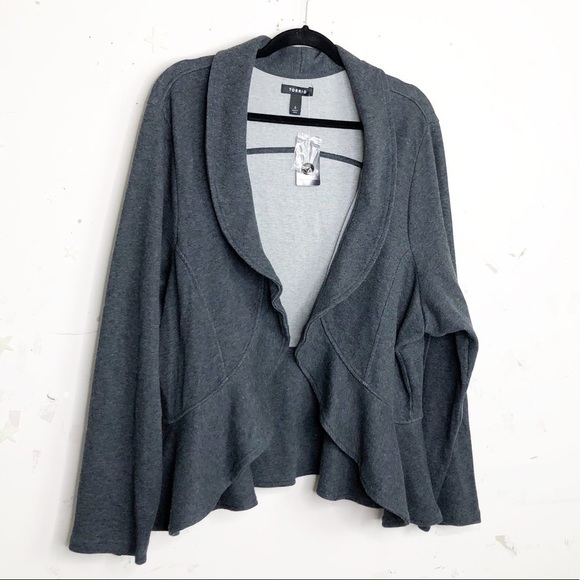 𝅺Torrid gray military ruffle blazer - Picture 15 of 16